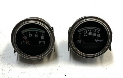 Jeep CJ Oil Pressure Volts Gauge Factory Faria CJ5 CJ7 CJ8 AMC Gauges Battery