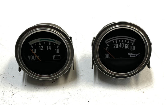 Jeep CJ Oil Pressure Volts Gauge Factory Faria CJ5 CJ7 CJ8 AMC Gauges Battery
