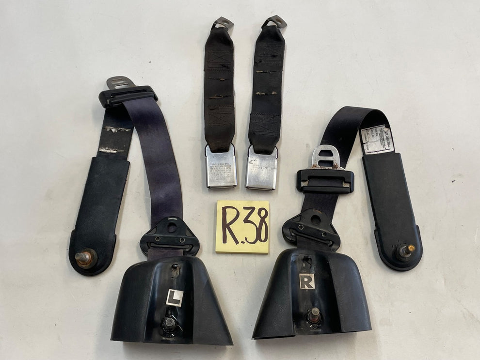 Jeep YJ rear seat belts shoulder belt female buckle back fits 92-95 Wr ...