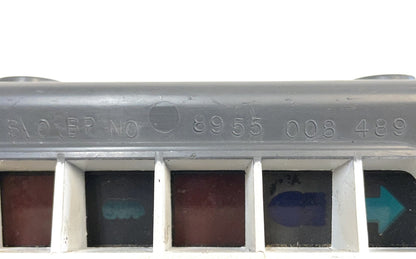 Jeep YJ grey warning light dash trim bezel Wrangler trouble lights gray column!
