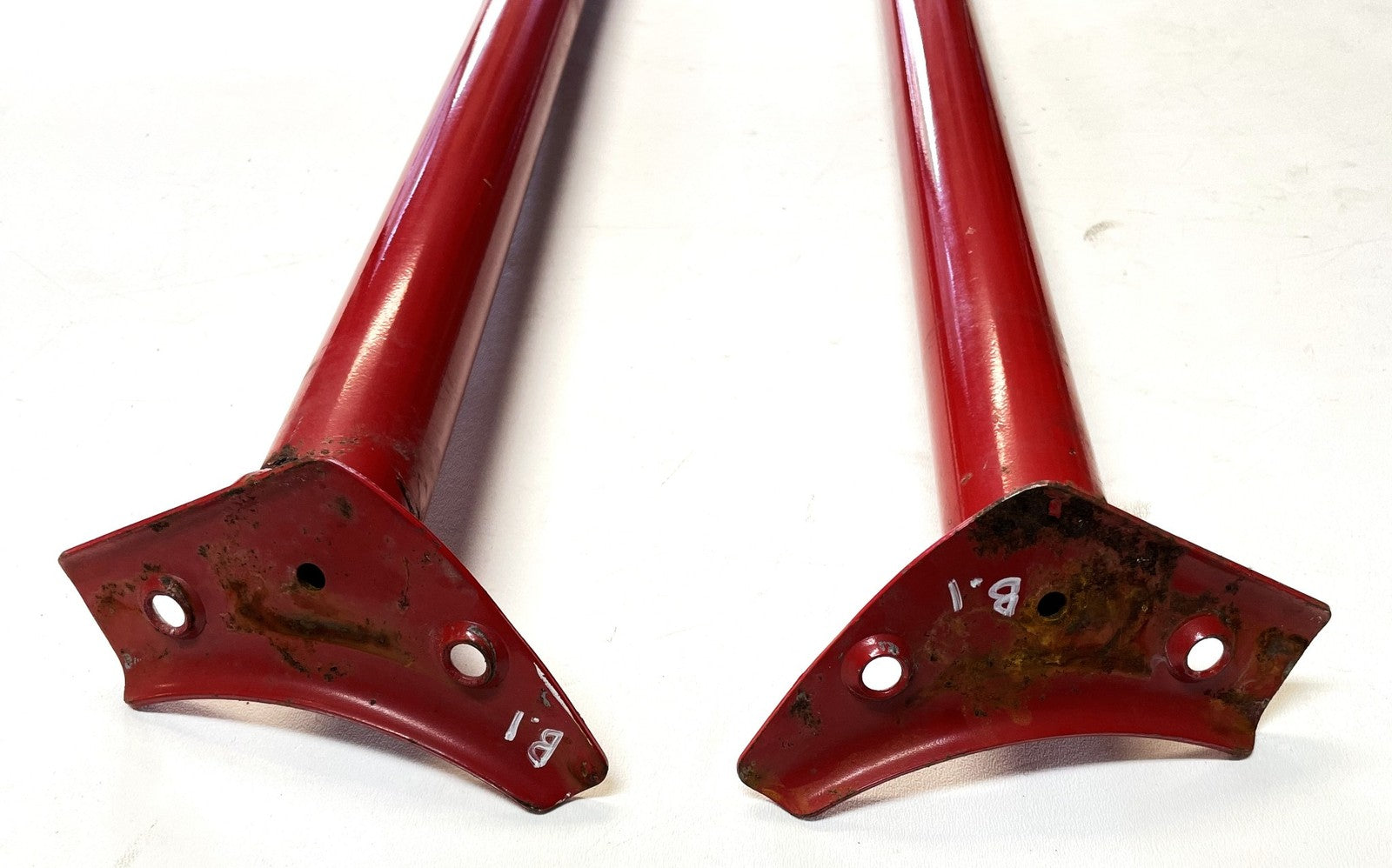 Jeep YJ Wrangler Red Roll Bar Extensions Forward Bars Mount Bolts Free Shipping!