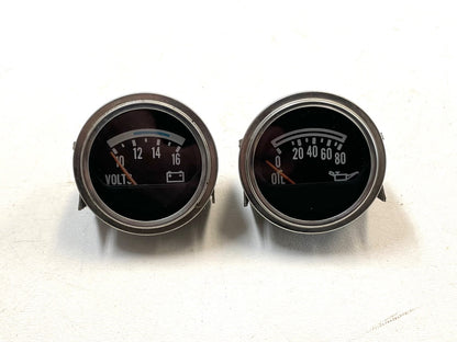 Jeep CJ Oil Pressure Volt Gauge Factory Faria CJ5 CJ7 CJ8 AMC Gauges Battery