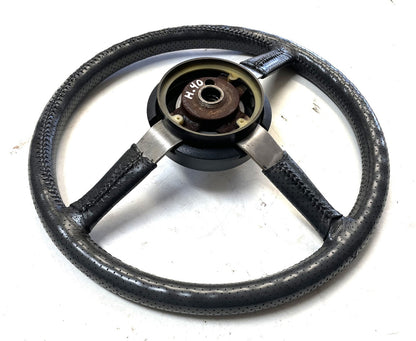 Jeep factory steering wheel 87-95 YJ CJ5 CJ7 CJ8 Leather wrap Grey FREE SHIP!