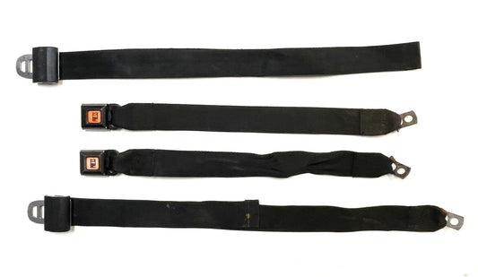 Jeep YJ CJ Rear seat lap belts back seat belt CJ5 CJ7 CJ8 Wrangler Black