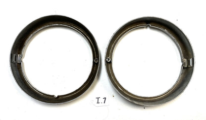 Jeep CJ Headlight bezels Trim Beauty Ring Set Pair 72-86 Jeep CJ5 CJ7 CJ8 chrome
