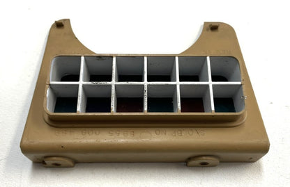 Jeep YJ warning light dash trim bezel 87-91 Wrangler trouble lights sand tan