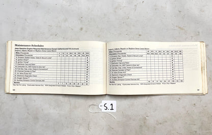 86 Jeep XJ Cherokee Owners MANUAL Free Shipping