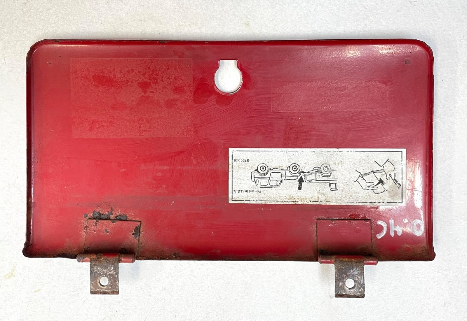 Jeep CJ glove box lid door CJ5 CJ7 CJ8 72-82 push button latch Red
