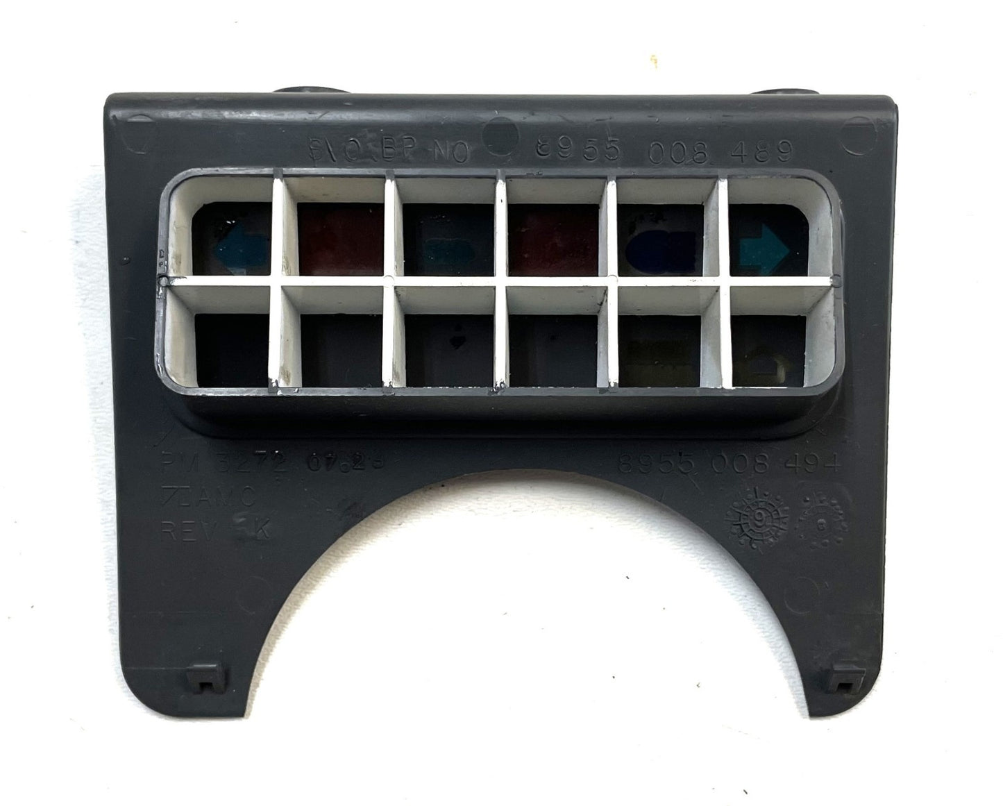 Jeep YJ grey warning light dash trim bezel Wrangler trouble lights gray column!