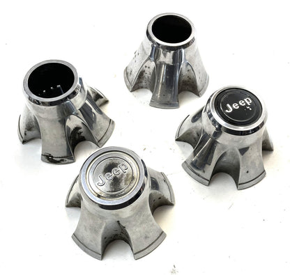 Jeep CJ Center Caps CJ5 CJ7 FACTORY Chrome Wheel Centers Laredo Cap FREE SHIP