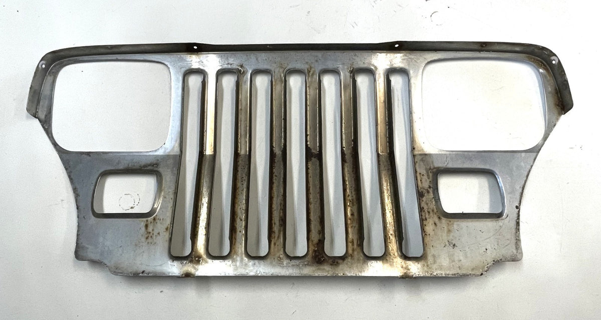 Jeep YJ chrome grill cover grille overlay  fits 87-95 Wrangler FREE SHIPPING