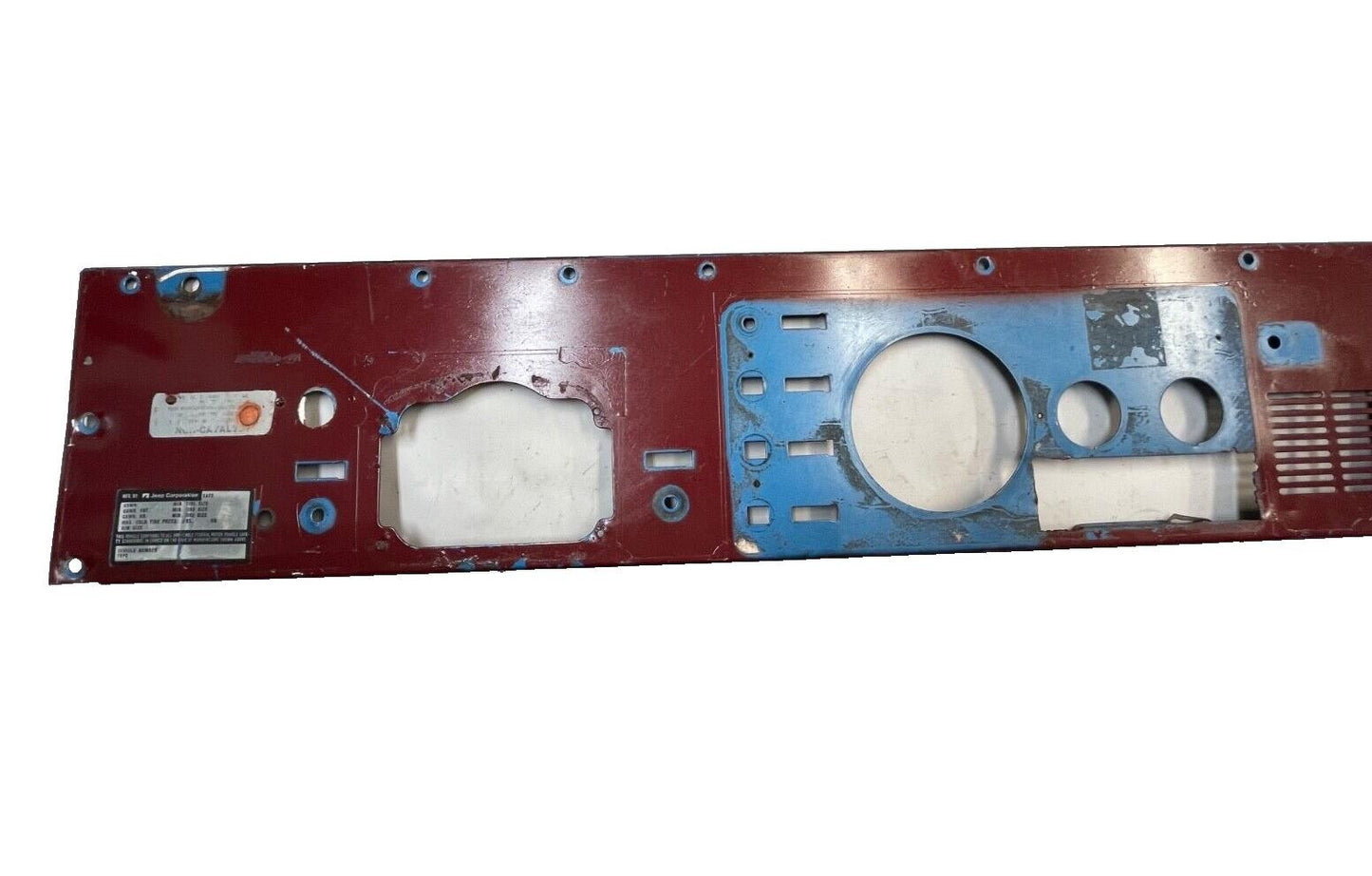 Jeep CJ gauge panel CJ5 CJ7 CJ8 metal dash board 1 speaker grill black