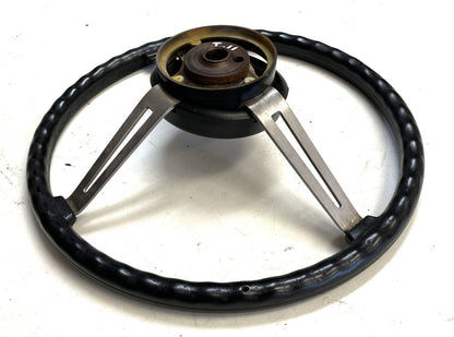 Jeep CJ steering wheel CJ5 CJ7 76-86 AMC horn button black J10 Cherokee AMC FSJ
