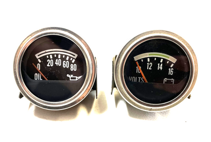 Jeep CJ Oil Pressure Volts Gauge Factory Faria CJ5 CJ7 CJ8 AMC Gauges Battery !!