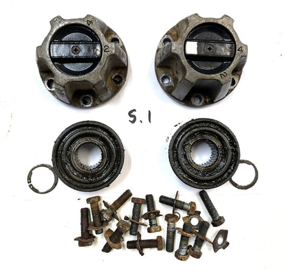 Jeep 6 bolt locking hubs CJ CJ5 CJ7 27 spline dana 30 front axle with bolts