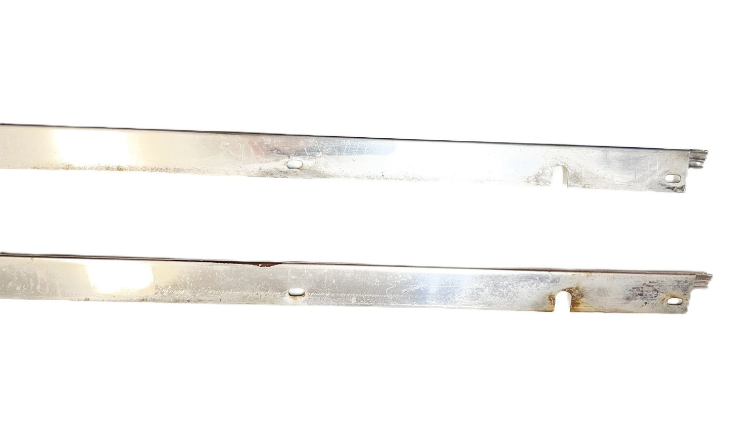 Jeep YJ CJ7 full hard door chrome retainer strip interior panel 81-95 pair