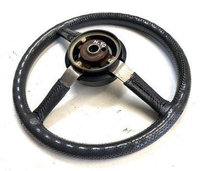 Jeep factory steering wheel 87-95 YJ CJ5 CJ7 CJ8 Leather wrap Grey FREE SHIP!