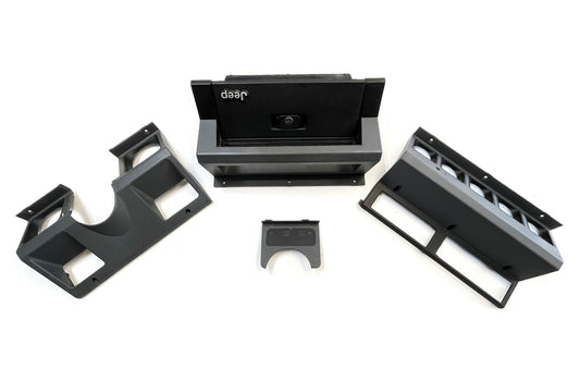 Jeep YJ dash trim 87-95 Wrangler grey glove box column radio OE gray