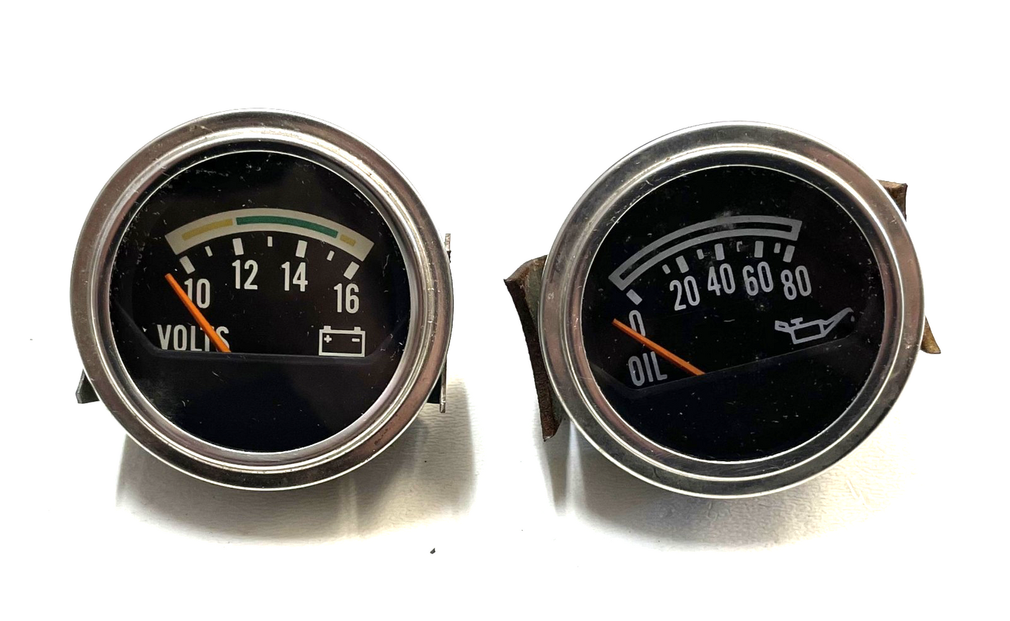 Jeep CJ Oil Pressure Volts Gauge Factory Faria CJ5 CJ7 CJ8 AMC Gauges Battery