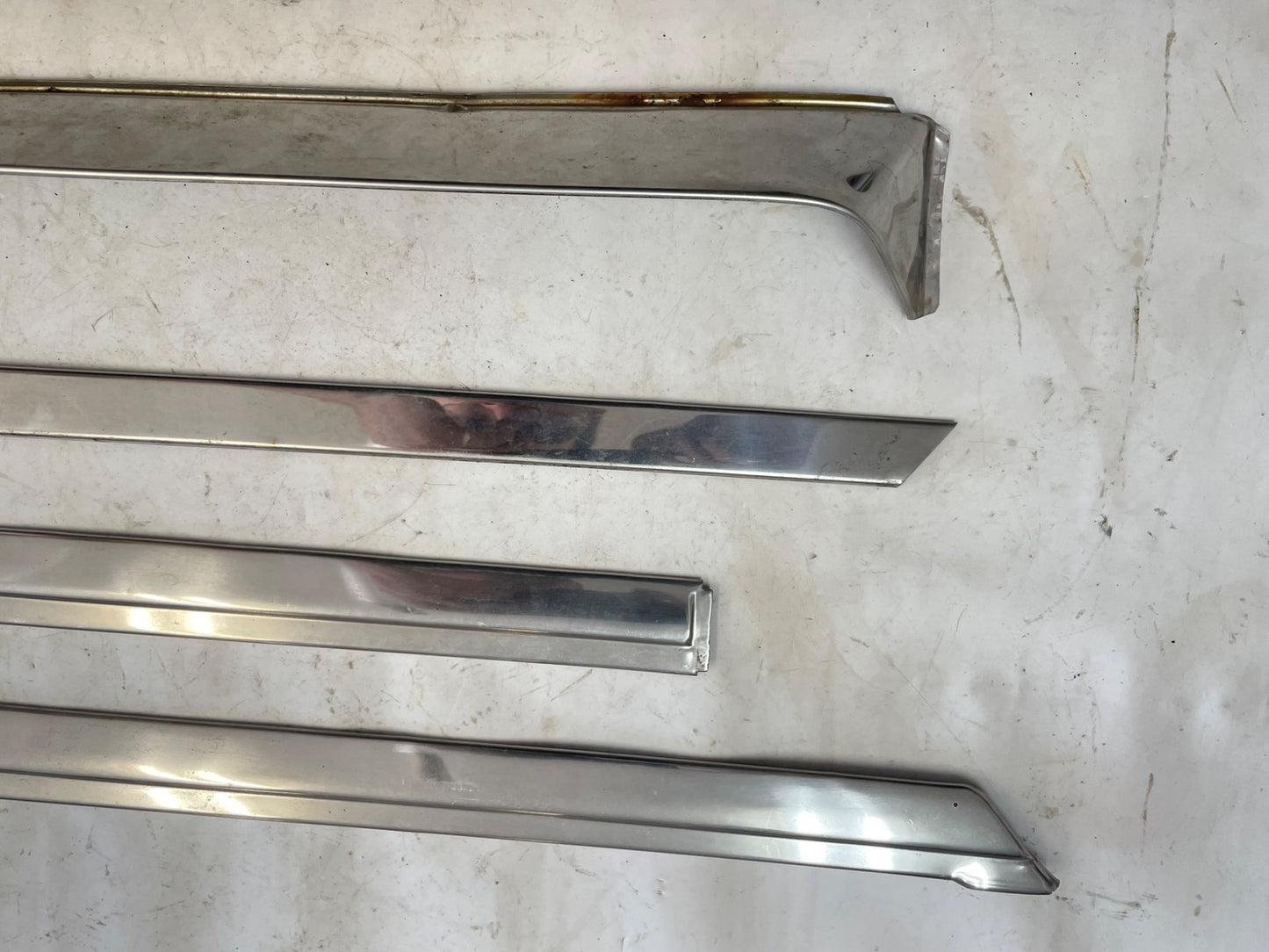 Jeep Grand Wagoneer chrome trim with top visor passenger front door Right