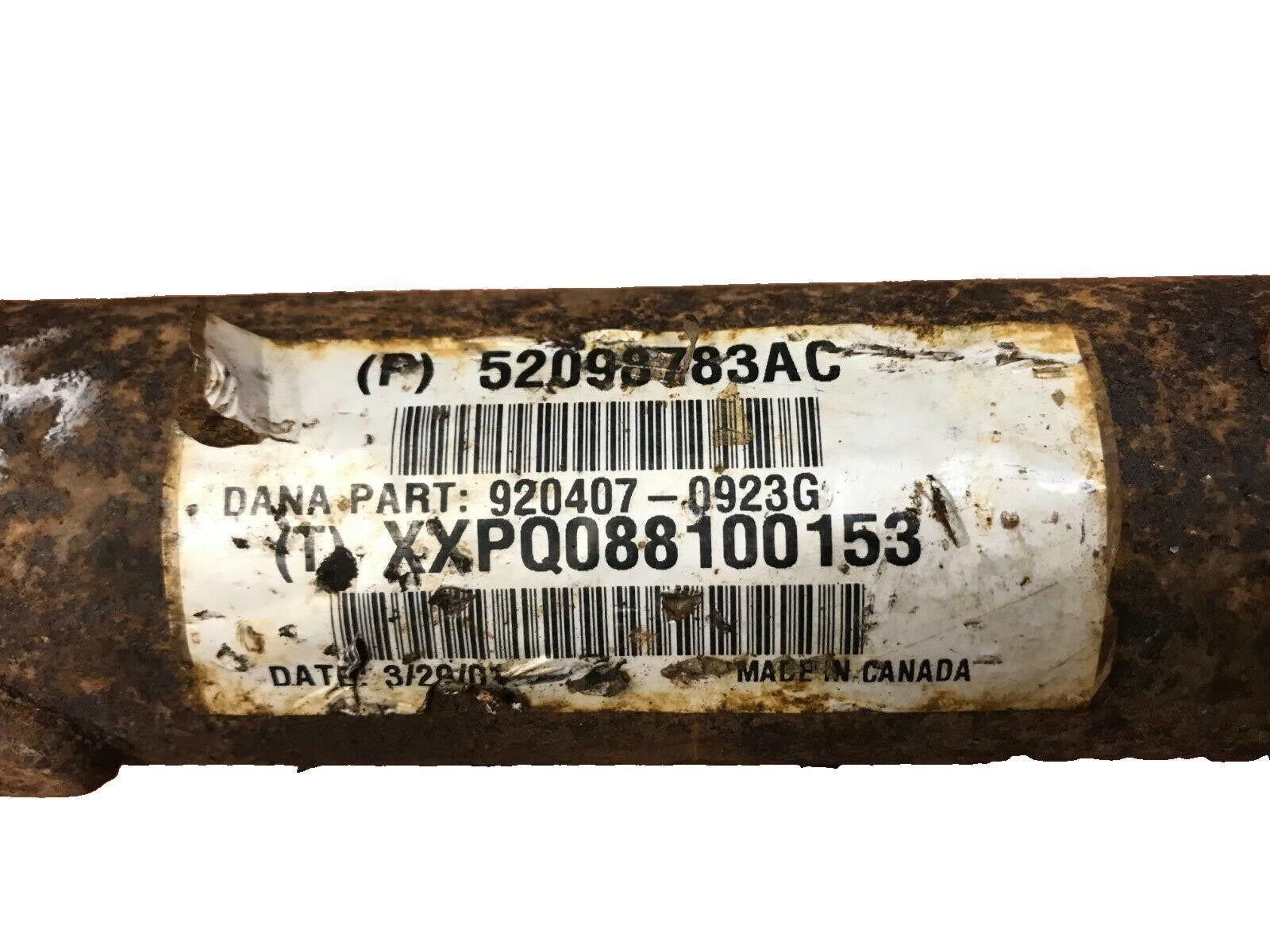 Jeep TJ Wrangler back rear shaft 4.0 automatic back 52098783AC