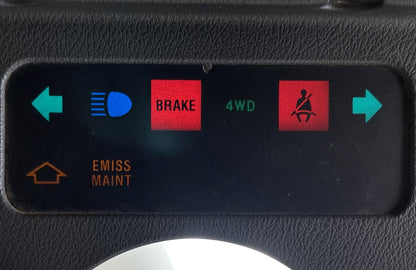 Jeep YJ grey warning light dash trim bezel Wrangler trouble lights gray column!