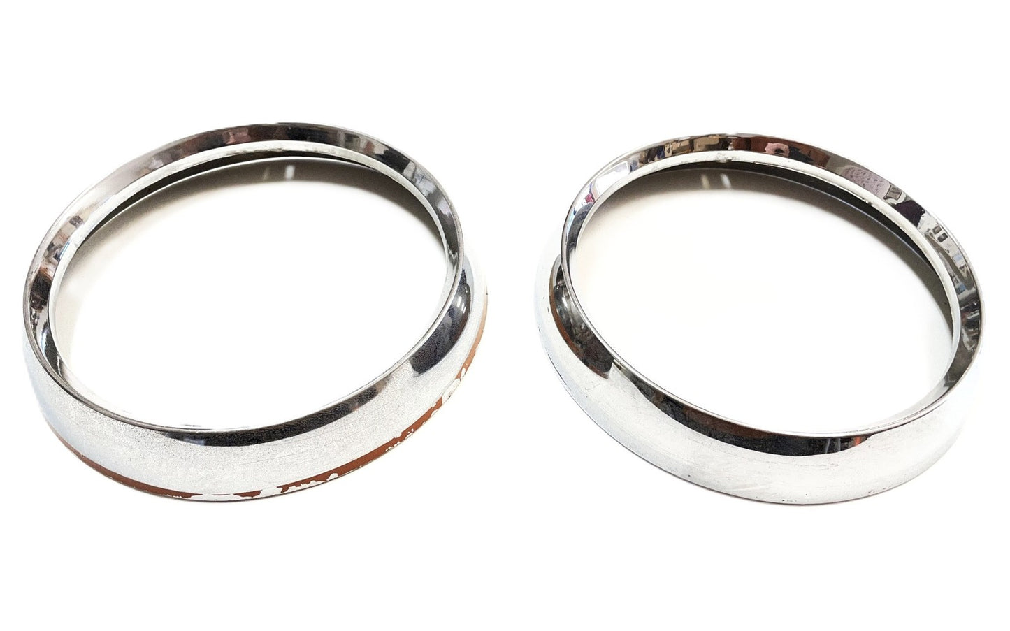 Jeep CJ Headlight bezels Trim Beauty Ring Set Pair 72-86 Jeep CJ5 CJ7 CJ8 chrome
