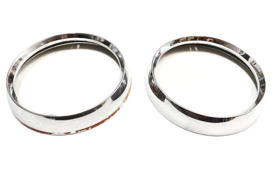 Jeep CJ Headlight bezels Trim Beauty Ring Set Pair 72-86 Jeep CJ5 CJ7 CJ8 chrome