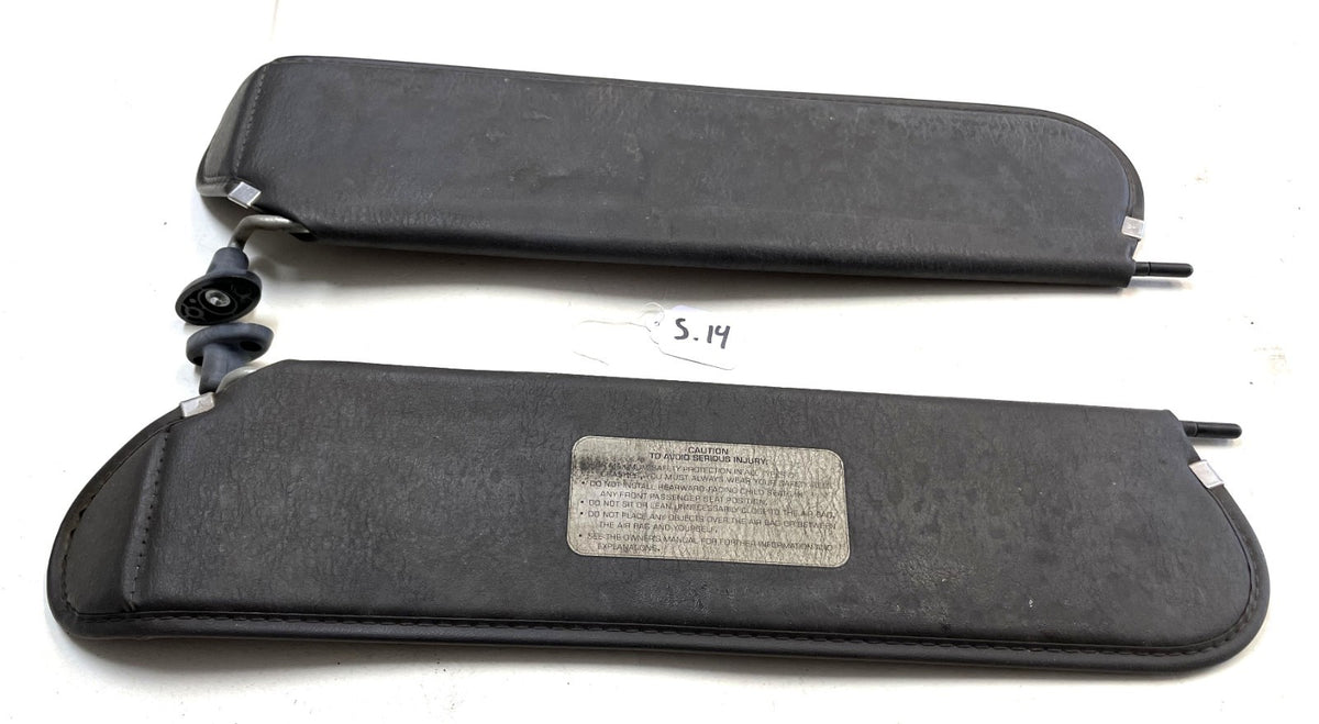 Jeep TJ Agate sun visors left right pair dark grey 97-02 Wrangler!!