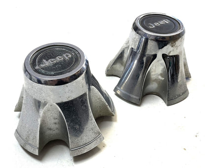 Jeep Laredo Chrome Center Caps Rear Wheels CJ5 CJ7 CJ8 AMC Cap Wheel Centers !