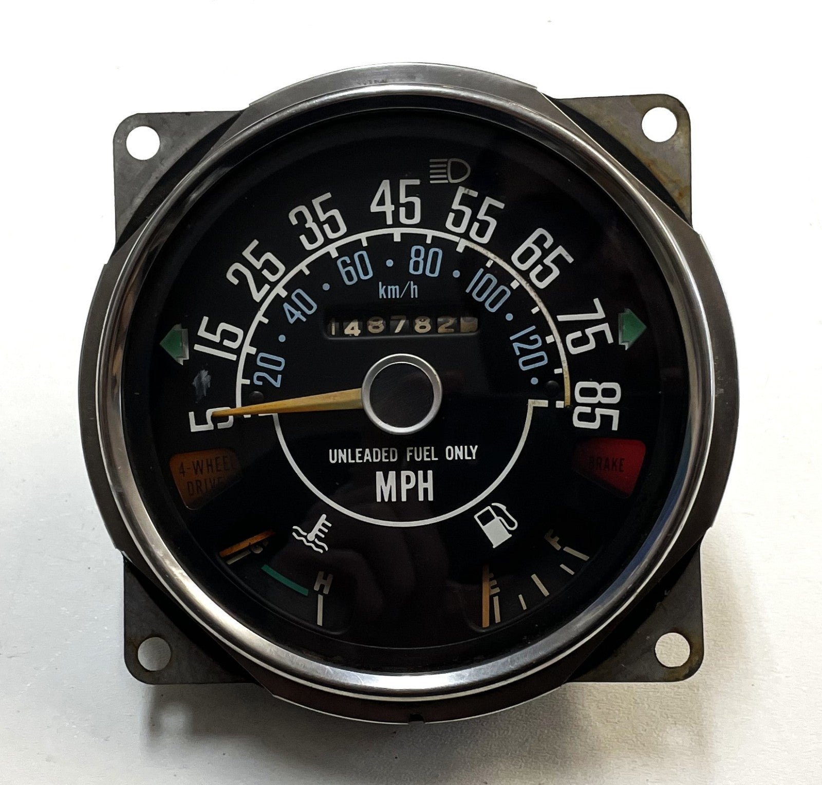 Jeep CJ Speedometer Odometer CJ5 CJ7 CJ8 Fuel Temperature Gauge 85 mph 148,782