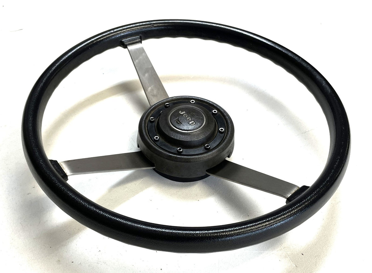 Jeep YJ Wrangler steering wheel CJ5 CJ7 CJ8 OE Factory black