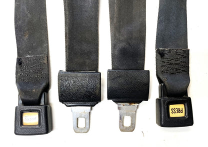 Jeep CJ Rear Seat Lap Belts Backseat Belt CJ5 CJ7 CJ8 Wrangler Back Black YJ