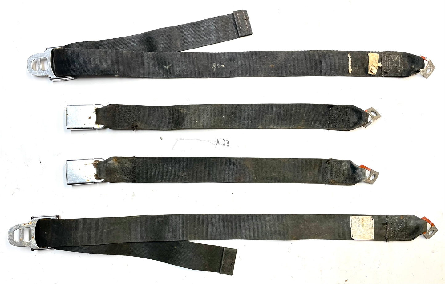 Cinturones de regazo para asientos traseros Jeep YJ CJ CJ5 CJ7 CJ8 Wrangler Negro 