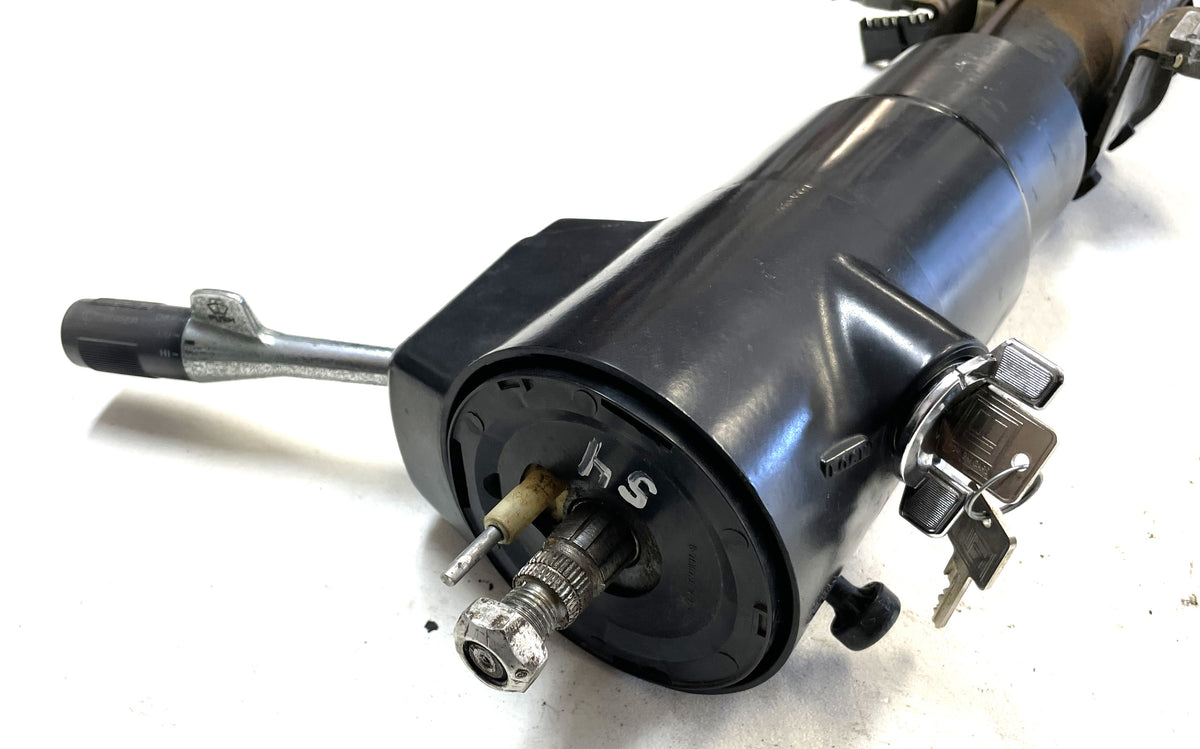 Jeep YJ black Steering Column manual NOT TILT 87-95 Wrangler grey BOLT IN READY