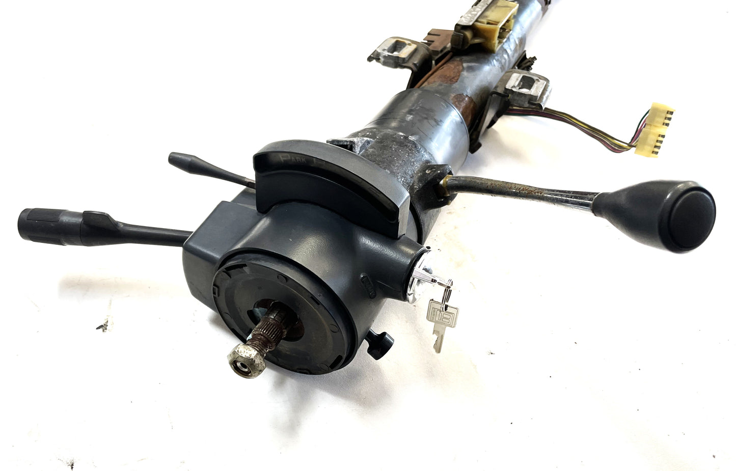 Columna de dirección automática inclinable para Jeep YJ Wrangler, moldura gris, 87-95, lista para atornillar 