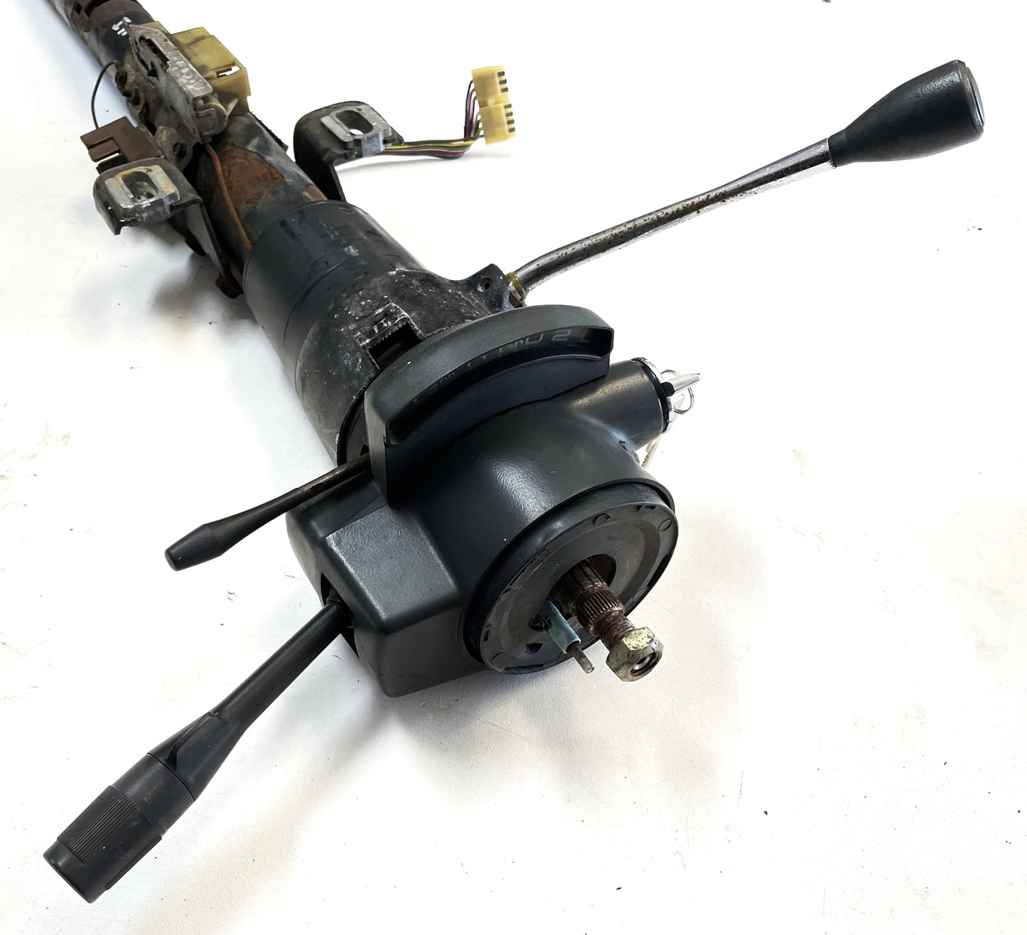 Columna de dirección automática inclinable para Jeep YJ Wrangler, moldura gris, 87-95, lista para atornillar 