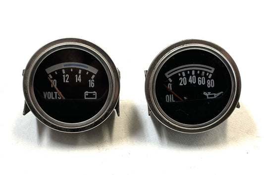 Medidor de presión de aceite y voltaje para Jeep CJ, Faria CJ5 CJ7 CJ8, medidores AMC, batería [11] 