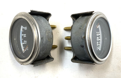 Jeep CJ Oil Pressure Volts Gauge Factory Faria CJ5 CJ7 CJ8 AMC Gauges Battery