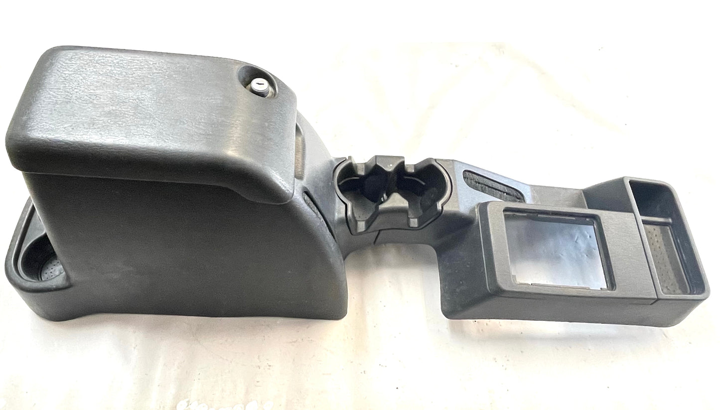 Jeep TJ Wrangler Center Console Slate 2 piece NO sub woofer Factory