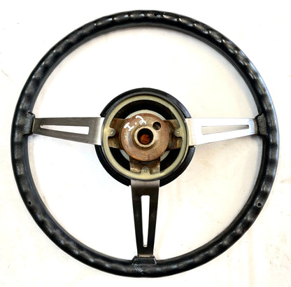 Jeep CJ steering wheel CJ5 CJ7 76-86 AMC horn button black J10 Cherokee AMC FSJ