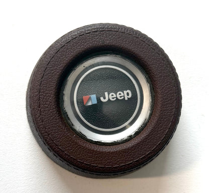 AMC Jeep steering wheel horn button FSJ Gremlin Cherokee Wagoneer J10 brown