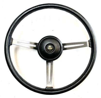 Volante Jeep CJ CJ5 CJ7 76-86 Botón de bocina AMC negro J10 Cherokee AMC FSJ 