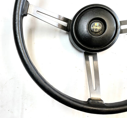 Volante Jeep CJ CJ5 CJ7 76-86 Botón de bocina AMC negro J10 Cherokee AMC FSJ 