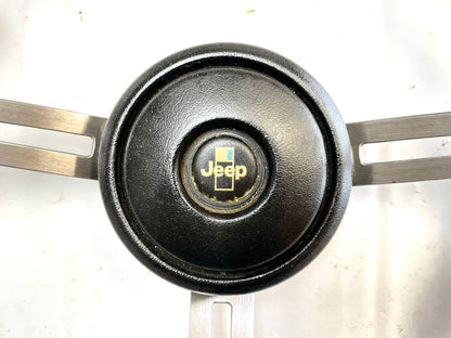 Volante Jeep CJ CJ5 CJ7 76-86 Botón de bocina AMC negro J10 Cherokee AMC FSJ 