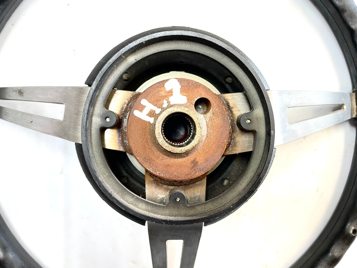 Volante Jeep CJ CJ5 CJ7 76-86 Botón de bocina AMC negro J10 Cherokee AMC FSJ 