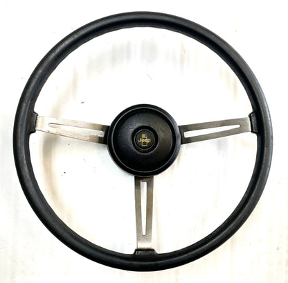 Volante Jeep CJ CJ5 CJ7 76-86 Botón de bocina AMC negro J10 Cherokee AMC FSJ[1] 
