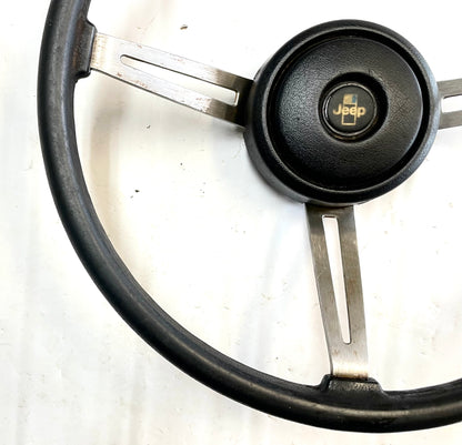 Volante Jeep CJ CJ5 CJ7 76-86 Botón de bocina AMC negro J10 Cherokee AMC FSJ[1] 