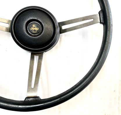 Volante Jeep CJ CJ5 CJ7 76-86 Botón de bocina AMC negro J10 Cherokee AMC FSJ[1] 