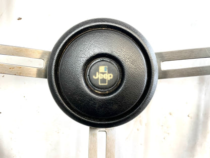 Volante Jeep CJ CJ5 CJ7 76-86 Botón de bocina AMC negro J10 Cherokee AMC FSJ[1] 